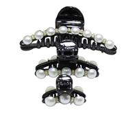 SHERCHPRY 3piezas Clip De Perla Gemas De Imitación Negro Grande y Pequeño Para Mujer Juego De Pinzas Cabello Estilo Moderno Para Uso Diario