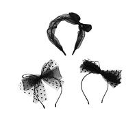 SHERCHPRY 3piezas Diademas De Encaje Diadema Forma De Corazón Para Fiesta Accesorio Cabello De Mujer
