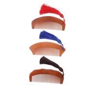 SHERCHPRY 3piezas Peine De Madera Cabello Pequeño Portátil Diseño Peine De Dientes