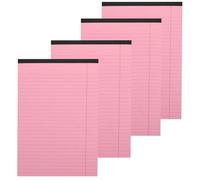 SHERCHPRY 4 Blocs de Notas A4 Rosas Hojas Desprendibles Cuaderno Rayado Horizontal Tamaño 214X295 MM Separadores para Organización de Trabajo Estudio y Hogar