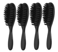SHERCHPRY 4 Cepillos para Barba y Pelo Masculinos, Cepillo Facial Suave para Limpieza de Barba, Herramienta Compacta para Cuidado Diario y Peinado, Color Negro, Adecuado para Aseo Personal