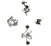 SHERCHPRY 4 Juegos Anillo De Hoja Conjunto Guirnaldas Anillos Para Niñas Anillos Vintage Decoración Retro El Anillo Guirnalda De Flores Las Mujeres Anillo De Dedo Decoración Niñas 4 Uds * 4