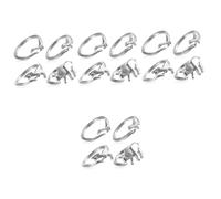 SHERCHPRY 4 Juegos Anillo Rings for Women Poste De Cortina De Red Lindas Figuras Deslumbrado Colador Dijes Para Hacer Pulseras Gemas Deslumbradas Pegatinas Simple Rings Aleación 4 Uds * 4