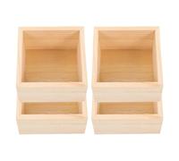 SHERCHPRY 4 Piezas Caja Organizadora Pequeña de Madera sin Tapa
