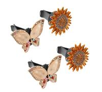 SHERCHPRY 4 Piezas Clip para Ambientador Coche con Diseño de Insecto y Girasol Difusor Aromaterapia con Cristales de Clips Aplicables para Rejilla de Ventilación Decoración Elegante para