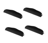 SHERCHPRY 4 Piezas Estuche para lápices de insulina caso manga bolsa de almacenamiento de pluma estuche portabolígrafos bolsa de lápiz bolsa de soporte de bolsillo de bolsillo bolso PU Negro