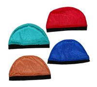 SHERCHPRY 4 Piezas Gorros de Peluca Ondas Sedosas y Banda Elástica para Hombres y Mujeres Gorro de Cúpula para Pelucas de Colores
