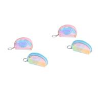 SHERCHPRY 4 Piezas Monedero del Cambio Monedero holográfico Billetera de TPU Billetera Doncella