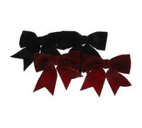 SHERCHPRY 4 Piezas Pasador de pelo con lazo de terciopelo pasadores de pelo de las niñas Barretas de chicas flequillo horquillas abrazaderas de cabello de Horquilla de mujer metal