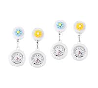 SHERCHPRY 4 Piezas Reloj De Bolsillo Relojes Fob para Mujer Digital es De Enfermera para Mujer De Enfermeras De Movimiento Pin De De as Pin Gel De Sílice