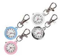 SHERCHPRY 4 Piezas Reloj De Enfermera Luminoso Relojes Relojes para Hombres Mirar Llavero De Enfermería Reloj De Enfermería Enfermera Llavero Ver Llaveros Vidrio