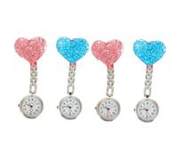 SHERCHPRY 4 Piezas Reloj De Enfermera Relojes para Mujeres Fob Relojes para Clip Reloj Colgante Reloj Enfermeras Reloj Clip En Reloj para Enfermeras Relojes De Mujer Clip En Reloj De