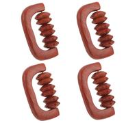 SHERCHPRY 4 Piezas Rodillo de Masaje de Madera Muscular Rodillo Manual Espalda Circulación y Relajar Músculos Casa