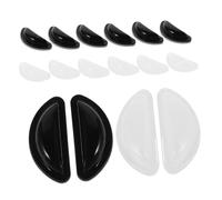 SHERCHPRY 40 Almohadillas Adhesivas para Gafas de Silicona Deslizantes Elevadoras para Puentes Nasales Bajos Compatibles con Monturas de Gafas Protectores Suaves para Nariz