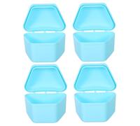 SHERCHPRY 4piezas Caja Para Dentaduras Postizas Unidades Organizador Portátil Para Prótesis Dentales Incluye Recipiente Para Remojar Prótesis Uso Diario