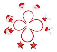 SHERCHPRY 4piezas Diadema Ciervo Navideña De Copo Para Fiestas De Navidad Color y Estilo Aleatorio Tocado Navideño Pelo