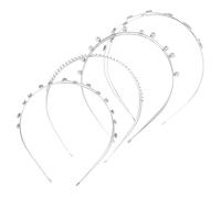 SHERCHPRY 4piezas Diadema de Perlas y Gemas de Imitación para Mujer Novia y Dama de Honor Tocado Brillante para Boda y Ceremonia Diadema Combinable