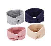 SHERCHPRY 4piezas Diademas Elásticas y Cruz Pelo Accesorio Deportivo Para Yoga y Fitness Diadema De Pelo Mujer Para Correr