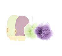 SHERCHPRY 4piezas Guantes De Baño Exfoliantes Para Ducha Guantes De Ducha Forma De Pelota Exfoliante De Espalda Generador De Burbujas Para Baño