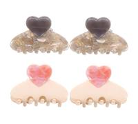 SHERCHPRY 4piezas Horquilla De Corazón Pinza De De Corazón Cabello Pinzas Para Peinar El Cabello Accesorios Para Mujeres La Parte Posterior Cabeza