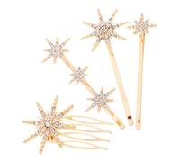 SHERCHPRY 4piezas Horquilla Gemas De Imitación Para Niñas Adornos Cabello Tocados Delicados Accesorios Pelo Para Fiestas y