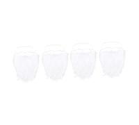 SHERCHPRY 4piezas Santa Claus Beard Artificial Long Beard for Christmas Cosplay Party Supplies