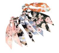 SHERCHPRY 5 Gomas Elásticas Grandes Para El Pelo Gomas Para El Pelo Lazos De Satén Bufandas Coleteros Bonitos