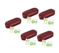 SHERCHPRY 5 Juegos Estuche De Anteojos Lentes Caso Organizador para Llevar Gafas Contenedor De Anteojos Cajas De os Estuche De Vidrio Portátil Rígido para Gafas De Sol Rojo PU