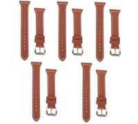 SHERCHPRY 5 pares de correas de cuero, no de acero inoxidable, reloj inteligente