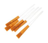 SHERCHPRY 5 Piezas Cepillo Para Mascarilla Facial De Unidades Brocha Para Mascarilla Facial De Mango Transparente Cabeza Amarilla Herramienta De Brocha Cosmética Para Aplicar Faciales