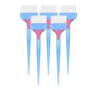 SHERCHPRY 5 Piezas Cepillos para Teñir Cabello de Herramienta de Barbería para Aplicación de Tratamientos y Coloración Cepillos de Cuidado Invertido para Profesional y Doméstico Azul