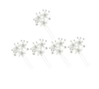 SHERCHPRY 5 piezas Horquillas Vintage Perlas Flores Tocados Boda Novia Accesorios Elegantes U Shaped para Mujer Fiesta y Celebración