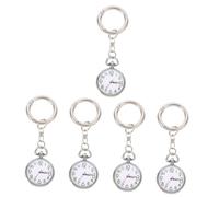SHERCHPRY 5 Piezas Los Estudiantes Miran Reloj con Broche Reloj Digital para Niños es De Chicas De Bolsillo Médico Collar De para Mujer Alfiler- Ver Silver ，，