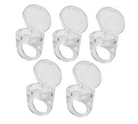 SHERCHPRY 5 Piezas taza de anillos de pigmento taza de anillo de pigmento taza de anillos de tinta anillo de tinta accesorios taza de pigmento el plastico Transparent