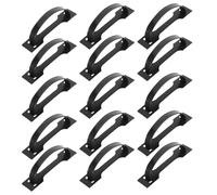 SHERCHPRY 50 Asas de Plástico Negro para Caja de Cartón, Manijas de Agarre Resistentes para Transporte Seguro, Asa de Envío DIY para Cajas de Almacenamiento y Cartones de Leche,