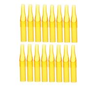 SHERCHPRY 50 Piezas Boca Puntiaguda Para El Tubo Del Pequeños Consejos De Tatuajes Herramientas De Accesorios Para Tatuar De Desechables Amarillo El Plastico