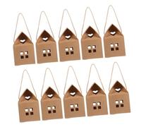 SHERCHPRY 50 Piezas Caja De De Boda Para Conformado A La Vista Cajas De Galletas De Boda Llave Dama De Honor Shape Favores Presente Celebración Pequeño Tratar Mini Casa Marrón Papel