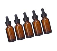 SHERCHPRY 5paquete Botellas De Vidrio Ámbar Reutilizables Con Gotero Frascos Vacíos Para Aceites Esenciales Perfumería y Aromaterapia Prácticos y Fáciles De Rellenar