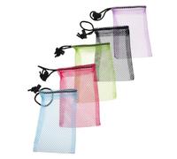 SHERCHPRY 5piezas Bolsa de Malla Portátil Cordón Bolsitas Pequeñas de Almacenamiento de Coloridas Bolsas para Viajes y Lavandería Organizadores de Equipaje Transpirables