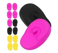 SHERCHPRY 6 de silicona de color tinte para el cabello cubiertas para los oídos para teñir el cabello de oreja gorra de oído gel de sílice