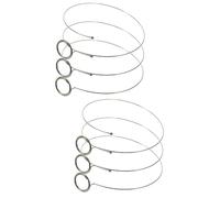 SHERCHPRY 6 Piezas Anillo De Acero del Ocular Alambre Circular De Lupa Soporte De Reparación De Anteojos Lupa De Cabeza Cable Lupa De Diadema Soporte para Lupa Lupa Accesorios Banda Silver