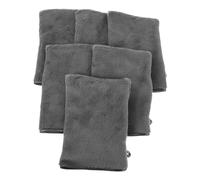 SHERCHPRY 6 Piezas Guantes De Baño Guante De Lavado De Cara Paños Faciales Reutilizables Guantes Desmaquillantes Mitones De Lavado Suave Manopla De Cara Suave Toallas De Mano Grey Fibra