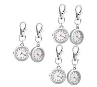 SHERCHPRY 6 Piezas Reloj De Bolsillo Relojes De Enfermera para Collar De Reloj Enfermera Reloj Clip Reloj De Enfermería con Clip Hombres Reloj Colgante Llavero Espejo De Vidrio