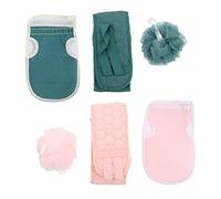 SHERCHPRY 6 Piezas Toallas De Baño De Tres Guante De Baño Guante De Ducha Esponja Para Ducha Estropajo De Espalda y Bola De Malla