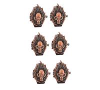 SHERCHPRY 6 unids anillo de diamante reloj aleación de zinc anillo eléctrico hueco hacia fuera Miss, Como se muestra, 3 unidades, 3X3CMx3pcs