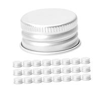 SHERCHPRY 60 Tapas Roscadas De Aluminio Para Botellas Repuestos De Tapas Roscadas Para Tarros Color Plateado