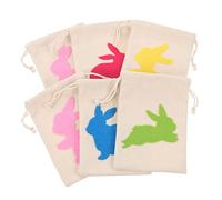 SHERCHPRY 6piezas Bolsas De Obsequio De Pascua Cordón Bolsas De Forma De Conejito