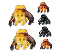 SHERCHPRY 6piezas Horquilla de Pulpo Coletero Dentado Pinzas de Plástico Accesorios Cabello Peine para Decoración Femenina Brillantes Carey Leopardo para Mujeres y Niñas