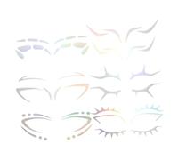 SHERCHPRY 6piezas Pegatinas Delineador Ojos Colores Tatuajes Temporales Para Mujeres Niñas Calcomanías Tatuajes Faciales Festivales