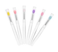 SHERCHPRY 6piezas Pincel De Labios Barra Portátil Tapa De Aplicadores De Labiales Herramientas De Maquillaje Para Labios